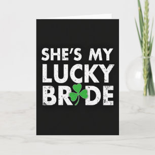 Lucky Bride Shamrock Card