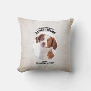 Lucky Brittany Spaniel Cushion