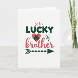 Lucky Brother Heart Pattern Card