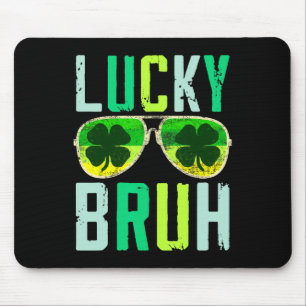 Lucky Bruh Boys St Patricks Day Teens Kids Men Mouse Mat