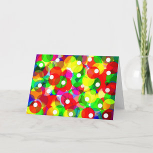 Lucky bubbles fun art holiday card