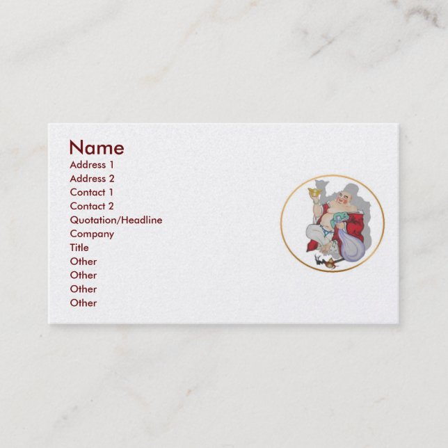 Lucky Buddha Business Card (Front)