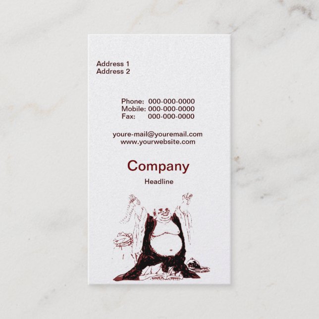Lucky Buddha Business Card (Front)
