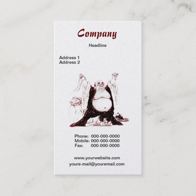 Lucky Buddha Business Card (Front)