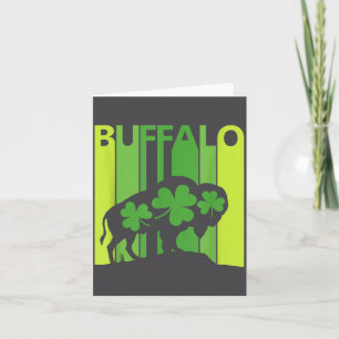 Lucky Buffalo Animal St Patrick's Day Irish Gift  Card