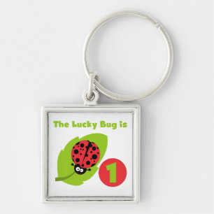 Lucky Bug 1st Birthday T-shirts and Gifts Key Ring