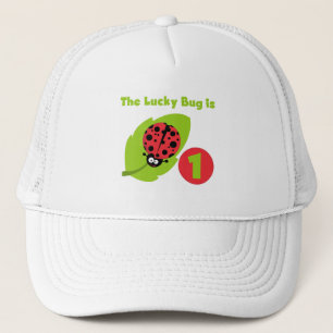 Lucky Bug 1st Birthday T-shirts and Gifts Trucker Hat