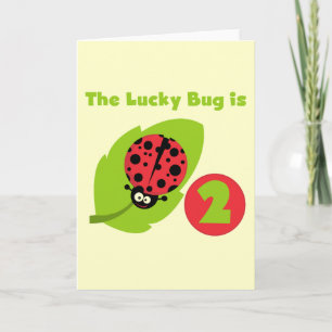 Lucky Bug 2nd Birthday T-shirts and Gifts Card