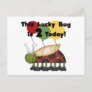 Lucky Bug 2nd Birthday T-shirts and Gifts Postcard