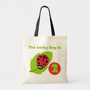 Lucky Bug 2nd Birthday T-shirts and Gifts Tote Bag