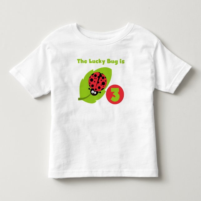 Lucky Bug 3rd Birthday T shirts and Gifts (Front)