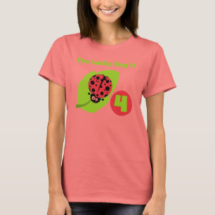 Lucky Bug 4th Birthday T-shirts and Gifts