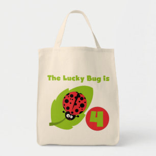 Lucky Bug 4th Birthday T-shirts and Gifts Tote Bag