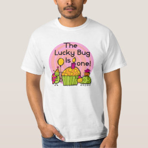 Lucky Bug Cupcake 1st Birthday Tshirts and Gifts