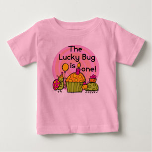 Lucky Bug Cupcake 1st Birthday Tshirts and Gifts