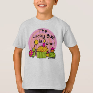 Lucky Bug Cupcake 1st Birthday Tshirts and Gifts