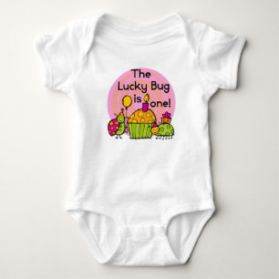 Lucky Bug Cupcake 1st Birthday Tshirts and Gifts