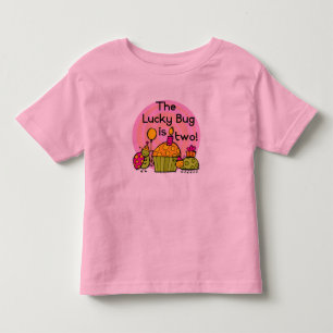 Lucky Bug Cupcake 2nd Birthday T-shirts and Gifts