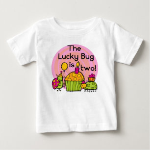 Lucky Bug Cupcake 2nd Birthday T-shirts and Gifts