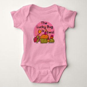 Lucky Bug Cupcake 2nd Birthday T-shirts and Gifts