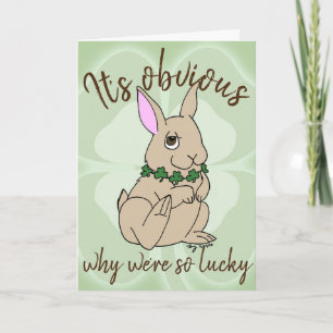 Lucky Bunny Rabbit St. Patrick's Day Card