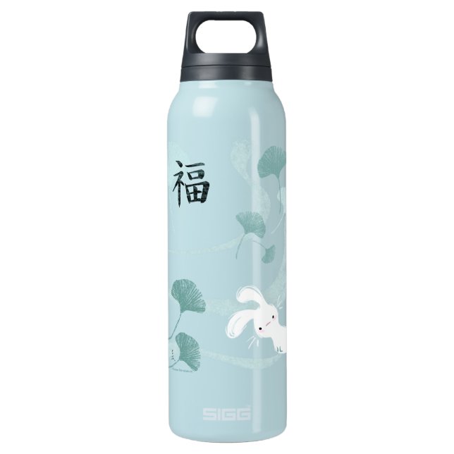 Lucky Bunny Teal 5L) Insulated Water Bottle (Front)