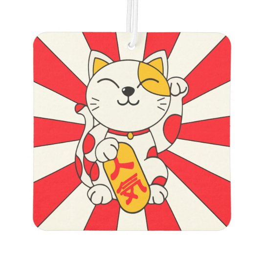Lucky Cat A Car Air Freshener Zazzle co uk Lucky Cat A Car Air Freshener Zazzle co uk