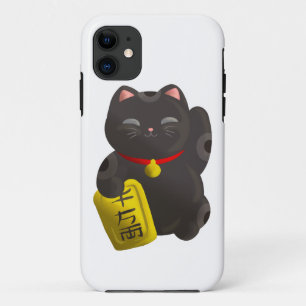 Lucky Cat Black iPhone 11 Case