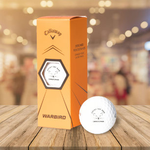 Lucky Cat Dad Personalised Golf Balls