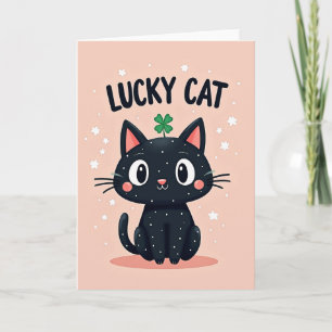Lucky Cat Good Fortune Card