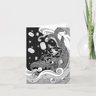 Lucky Cat Greeting Card