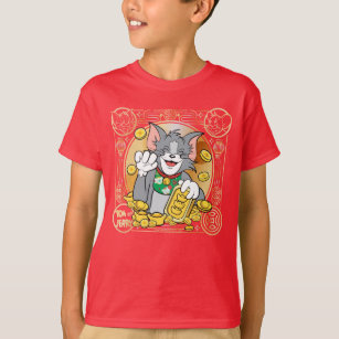 Lucky Cat Jerry With Gold Sycees T-Shirt