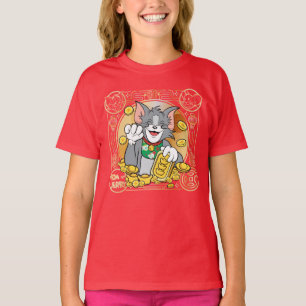 Lucky Cat Jerry With Gold Sycees T-Shirt