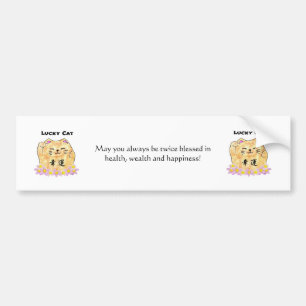 Lucky Cat (Maneki Neko) Bumper Sticker