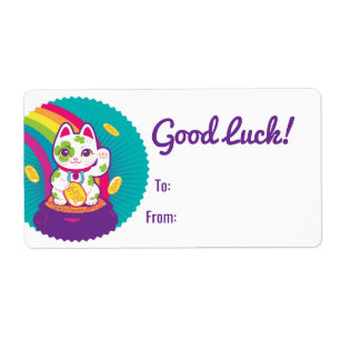 Lucky Cat Maneki Neko Good Luck Pot of Gold