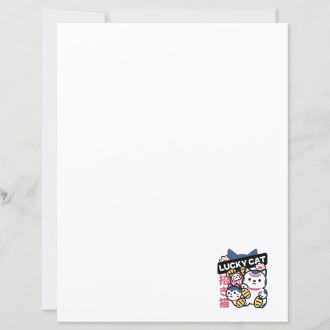 Lucky Cat Maneki Neko – Japanese Fortune Cat  (Front)