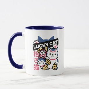 Lucky Cat Maneki Neko – Japanese Fortune Cat  Mug