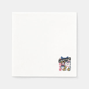 Lucky Cat Maneki Neko – Japanese Fortune Cat  Napkin