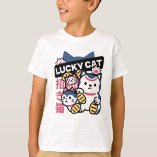 Lucky Cat Maneki Neko – Japanese Fortune Cat T-Shirt