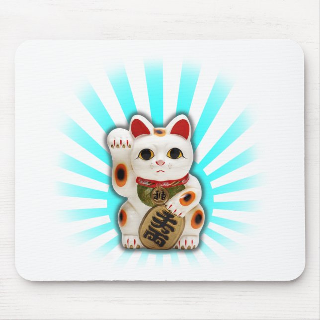 Lucky Cat (Maneki-neko) Mouse Mat (Front)