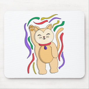 Lucky Cat Mouse Mat