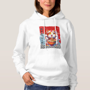 Lucky Cat Noodle Lover Hoodie