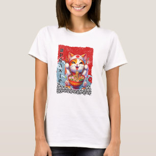 Lucky Cat Noodle Lover T-Shirt