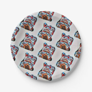 Lucky Cat Paper Plates