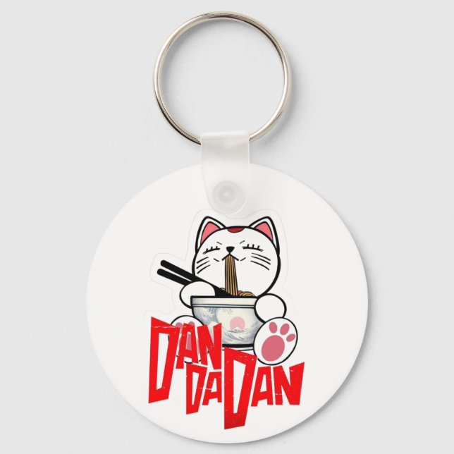 Lucky Cat Ramen Key Ring (Front)