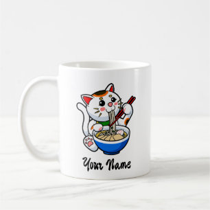 Lucky Cat Ramen- Personalised Coffee Mug