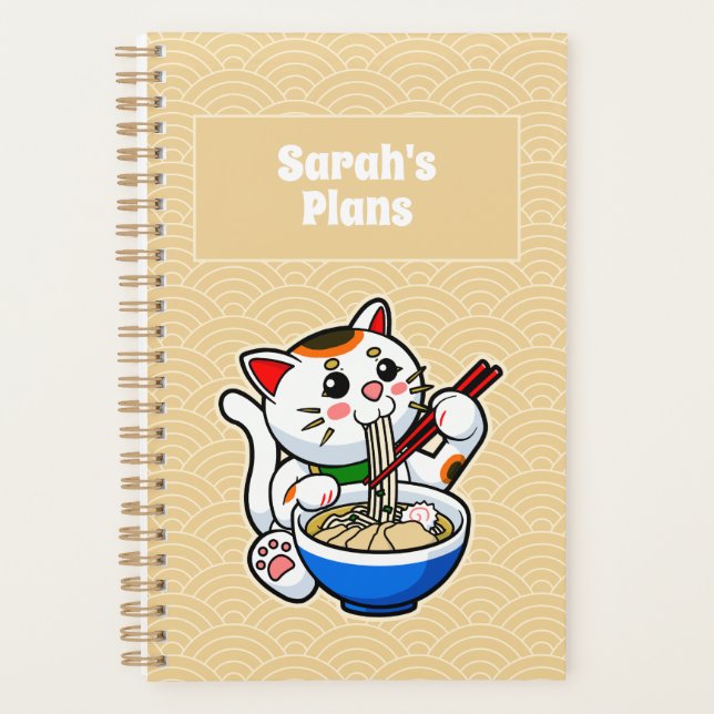 Lucky Cat Ramen Personalised Planner (Front)
