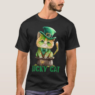 Lucky Cat St Patricks Day Matching Group Animals T-Shirt