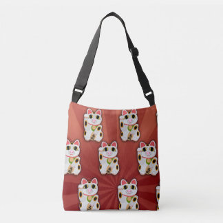 Lucky Cat Super Fortune Cute Cartoon Design Crossbody Bag