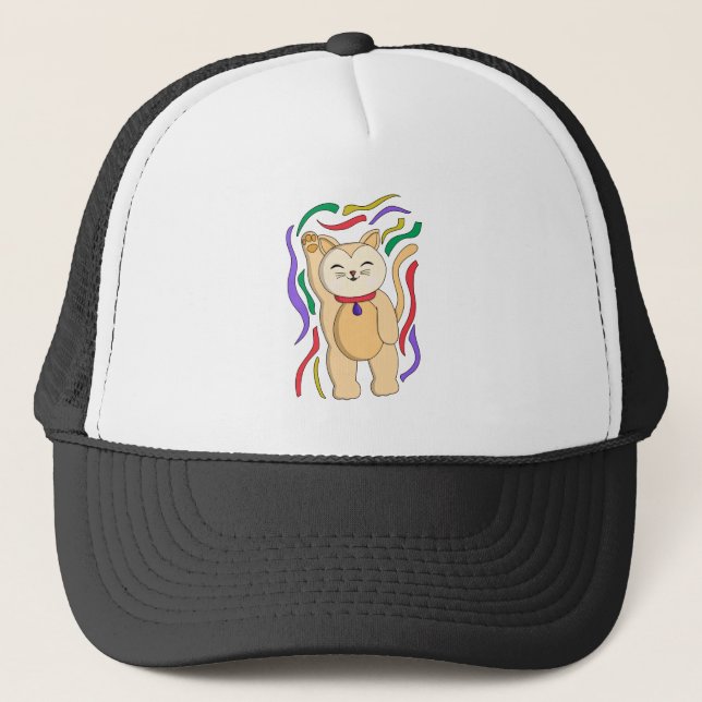 Lucky Cat Trucker Hat (Front)